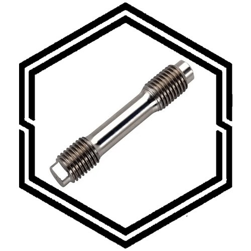 SS 254 SMO Grade Double End Stud Bolts with Reduced Shank